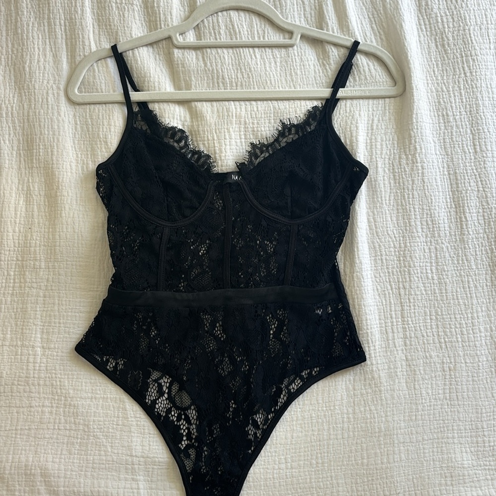Nasty Gal black lace bodysuit
